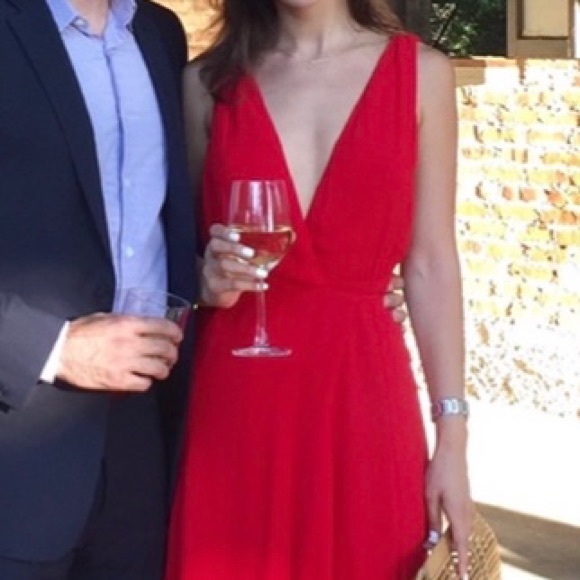 Reformation Red Dress Gown Size 2 - Picture 11 of 12